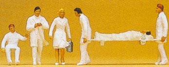 Preiser 10101 HO Scale Emergency Personnel -- Emergency Team