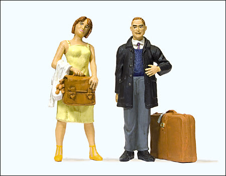 Preiser 45149 G Scale Passengers -- Waiting Travellers, pkg(2)