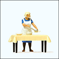 Preiser 28130 HO Scale Individual Figure - Housewife Serving Dinner at the Table