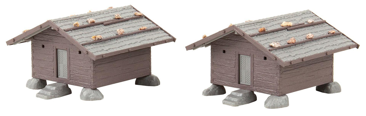 Faller 130636 HO Scale Hay Barns 2-Pack Model Kit