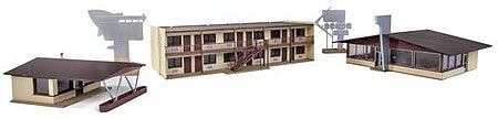 Walthers Cornerstone 933-3487 HO Scale Vintage Motor Hotel Office Restaurant Kit