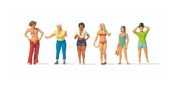 Preiser 10704 HO Scale Women at the Campsite Figure Set pkg(6)