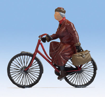 Noch 17871 O Scale Woman Riding Bicycle