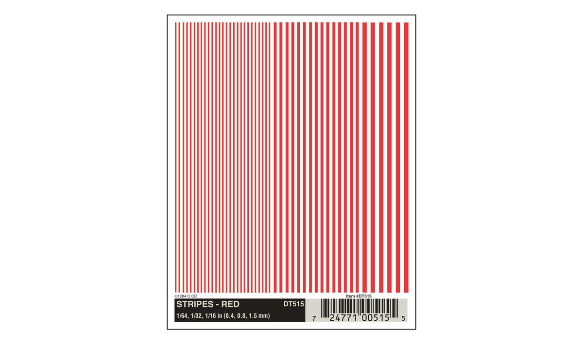 Woodland Scenics DT515 All Scale Stripes Red