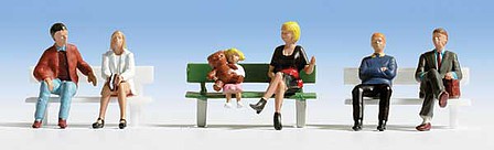 Walthers SceneMaster 949-6057 HO Scale Seated People pkg(6) -- Set #1