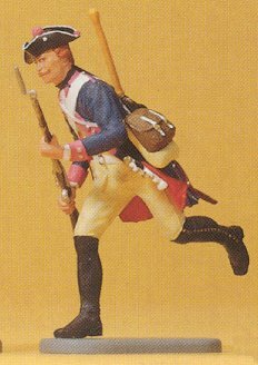 Preiser 54136 1/24 Scale Prussian Army Circa 1756 7th Infantry Musketeer Running
