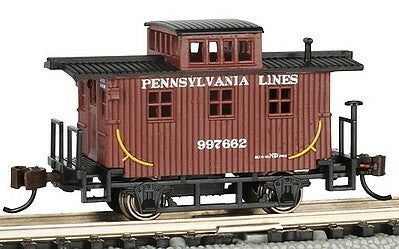 Bachmann 15754 N Scale Old-Time Wood Bobber Caboose Pennsylvania