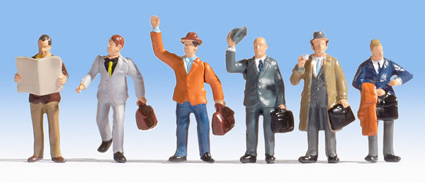 Noch 15226 HO Scale Businessmen -- pkg(6)