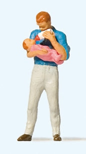 Preiser 28177 HO Scale Father w/Baby