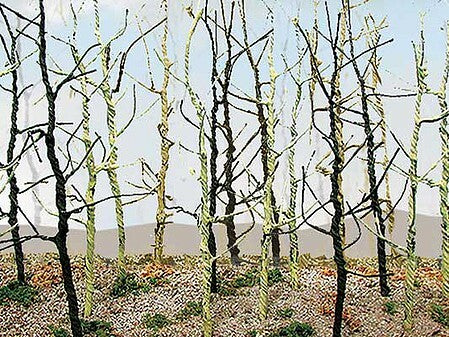 Bachmann 32509 HO Scale SceneScapes Woods Edge Trees Bare pkg(14)
