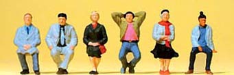 Preiser 79213 N Scale Passengers -- Seated Passengers pkg(6)