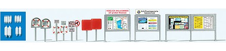 Preiser 17317 HO Scale Waterfront Details & Signs Life Rings Fenders Signboards