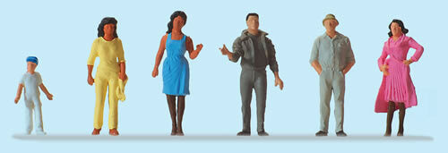 Preiser 14045 HO Scale Pedestrians -- Passers-By pkg(6)