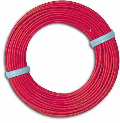 Busch 1790 A Scale Single-Conductor Wire -- Red, 32'10" 10m