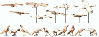 Preiser 63335 1/32 Scale Animals -- Bird Assortment, Unpainted