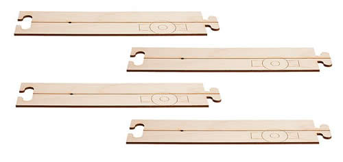 Faller 161911 HO Scale Car System Laser-Street Street Sections (Less Guide Wire) -- Straight - 8-3/8" 21.3cm pkg(4)