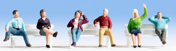 Noch 15540 HO Scale Seated People -- Set #5 pkg(6)