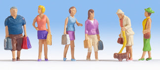 Noch 15518 HO Scale Shoppers -- pkg(6)