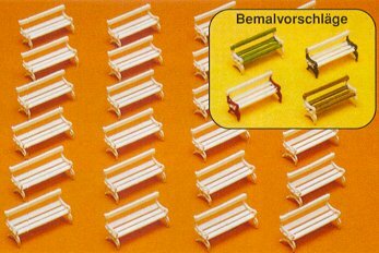 Preiser 79565 N Scale Park Benches