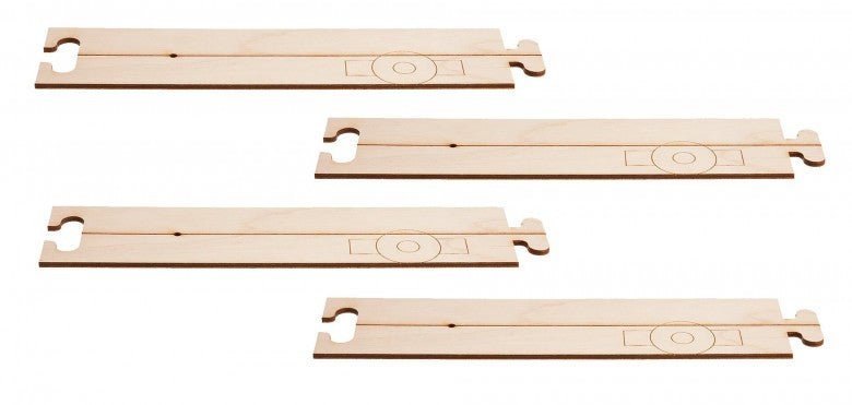 Faller 161911 HO Scale Laser-Street Straight Sections, Pack of 4