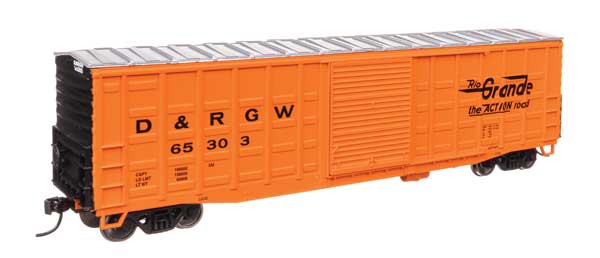 Walthers Mainline 910-46711 HO Scale 50' Waffle Boxcar RTR DRGW #65303