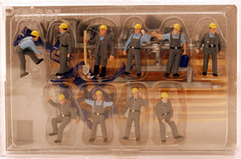 Preiser 10220 HO Scale People Working -- Construction Workers pkg(10)