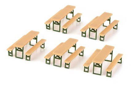 Walthers SceneMaster 949-4190 HO Scale Picnic Tables -- Kit pkg(5)