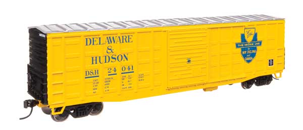 Walthers Mainline 910-46708 HO Scale 50' Waffle Boxcar RTR D&H #24041