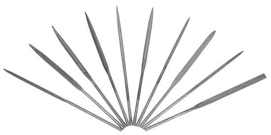Faller 170525 A Scale Needle File Set -- 10-Piece Set, Each: 4-5/16" 11cm Long