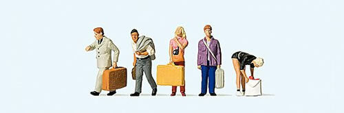 Preiser 10670 HO Scale At the Train Station - Era III -- pkg(5)