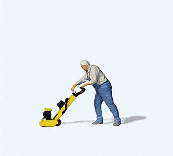 Preiser 28262 HO Scale Waxing the Floor - Individual Figure Man with