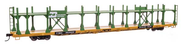 Walthers Mainline 910-8030 HO Scale 89' Flatcar Auto Rack BN #963909