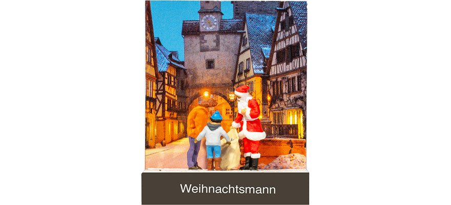 Preiser 99600 HO Santa Claus with Man and Boy Set