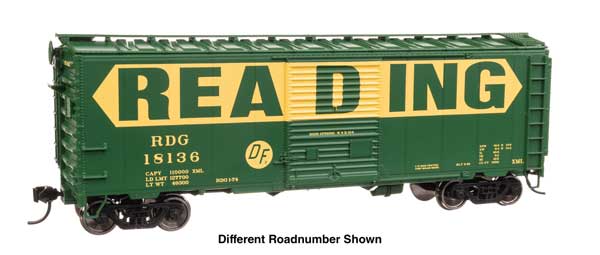 Walthers Mainline 910-45221 HO Scale 40' ACF Welded Boxcar RTR Reading #18144