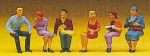 Preiser 10095 HO Scale Pedestrians -- Seated #1