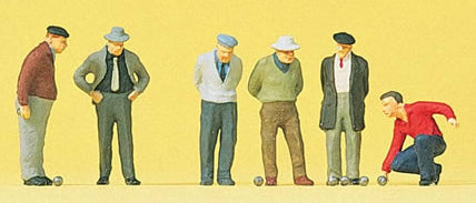 Preiser 10508 HO Scale Sports & Recreation -- Lawn Bowling Players pkg(6)