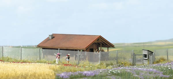 Busch 1017 HO Scale Metal Industrial Fence -- Kit
