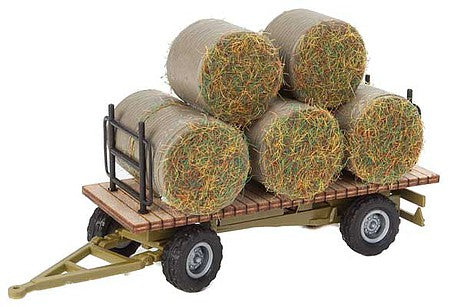 Walthers SceneMaster 949-4192 HO Scale Hay Trailer with Load -- Kit