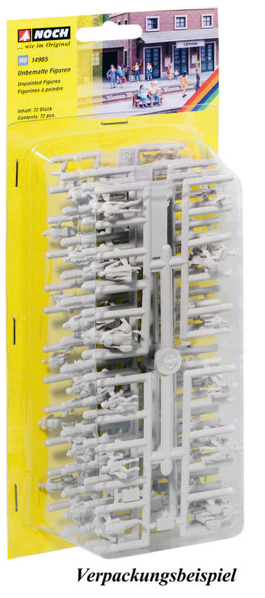 Noch 35985 N Scale Unpainted Figures -- 24 Each: Travelers, Passers-By & Seated