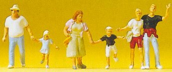 Preiser 10326 HO Scale Pedestrians -- Passers-By Hurrying pkg(6)