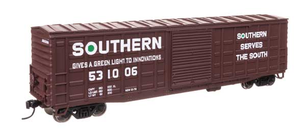 Walthers Mainline 910-46724 HO Scale 50' Waffle Boxcar RTR Southern #531006