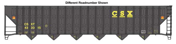 Walthers Mainline 910-56345 HO Scale 73' Wood Chip Hopper RTR CSX #433489