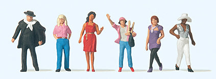 Preiser 10785 HO Scale Passers By -- Set 2 pkg(6)