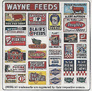 Blair Line 035 N Scale Printed Advertising Signs Vintage Feed & Seed