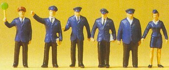 Preiser 14011 HO Scale Railroad Personnel -- Station Personnel