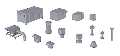 Walthers Cornerstone 933-3733 HO Scale Roof Details -- Kit