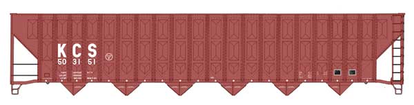 Walthers Mainline 910-56346 HO Scale 73' Wood Chip Hopper RTR KCS #503151