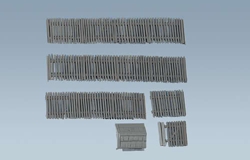 Faller 272403 N Scale Slat Fencing, Era I -- 13-3/4" 35cm Total Length