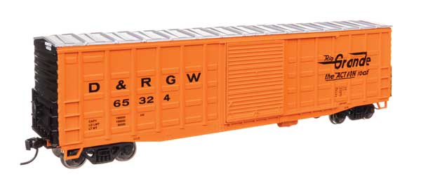 Walthers Mainline 910-46712 HO Scale 50' Waffle Boxcar RTR DRGW #65324