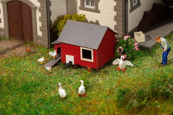 Faller 180298 HO Scale Hen House -- Laser-Cut Kit